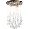 Taklampa med kristallpärlor silver sfär 3 x G9-lampor vidaXL – miniatyr 1