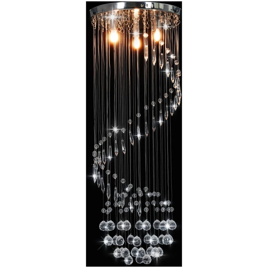 Taklampa med kristallpärlor silver spiral G9 vidaXL – bild 2