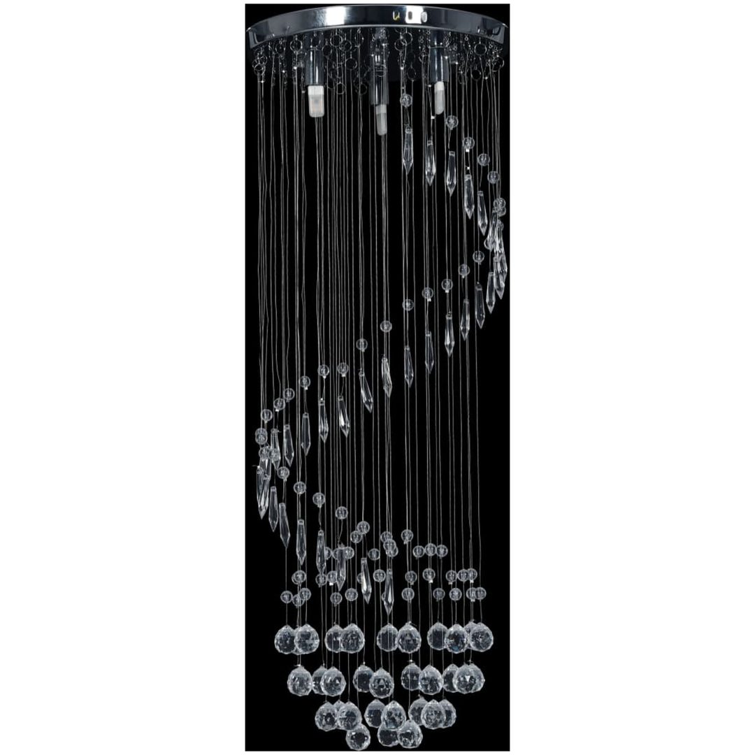 Taklampa med kristallpärlor silver spiral G9 vidaXL – bild 3