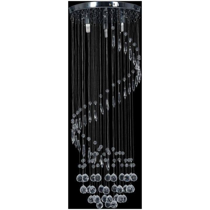 Taklampa med kristallpärlor silver spiral G9 vidaXL – bild 3