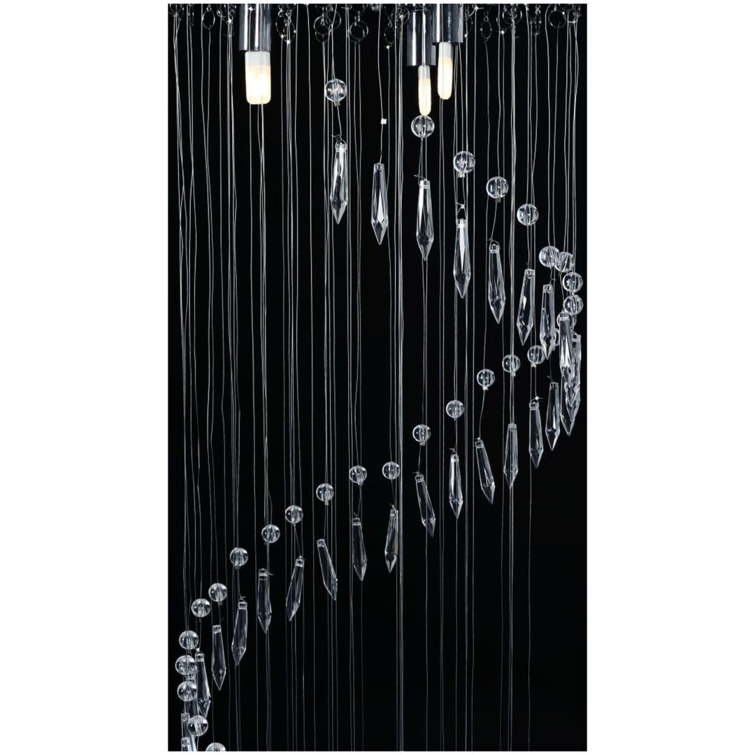 Taklampa med kristallpärlor silver spiral G9 vidaXL – bild 4