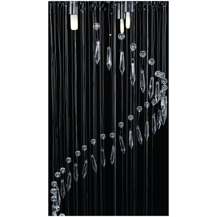 Taklampa med kristallpärlor silver spiral G9 vidaXL – bild 4