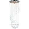 Taklampa med kristallpärlor silver spiral G9 vidaXL – miniatyr 1