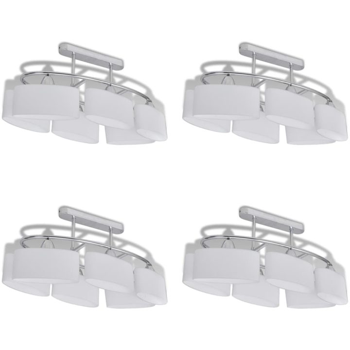 Taklampa med ovala glasskärmar 4 st E14 vidaXL – bild 2