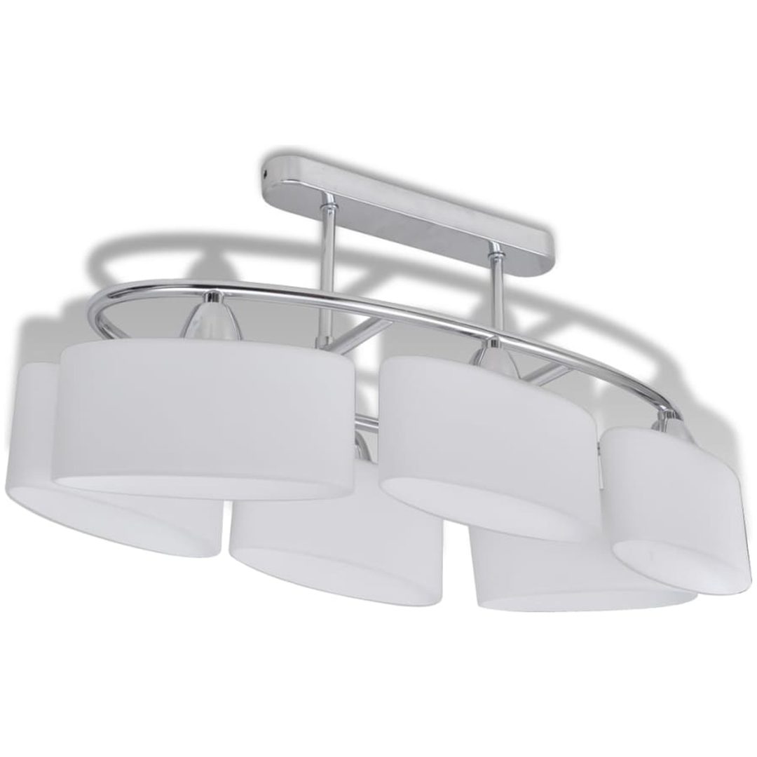 Taklampa med ovala glasskärmar 4 st E14 vidaXL – bild 4