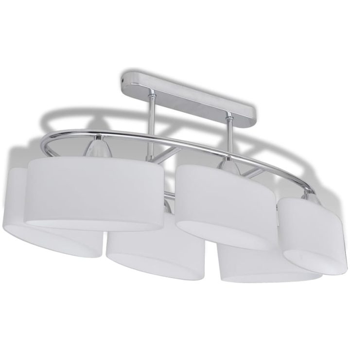 Taklampa med ovala glasskärmar 4 st E14 vidaXL – bild 4