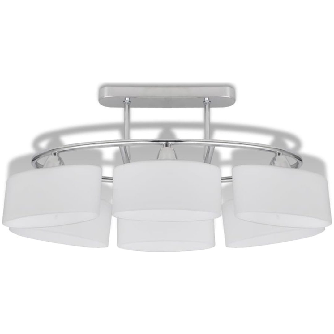Taklampa med ovala glasskärmar 4 st E14 vidaXL – bild 5