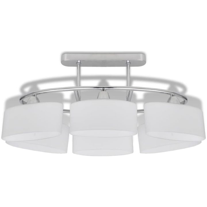 Taklampa med ovala glasskärmar 4 st E14 vidaXL – bild 5