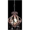 Taklampa med pärlor silver rund E14 vidaXL – miniatyr 2