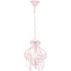 Taklampa med pärlor silver rund E14 vidaXL – miniatyr 3