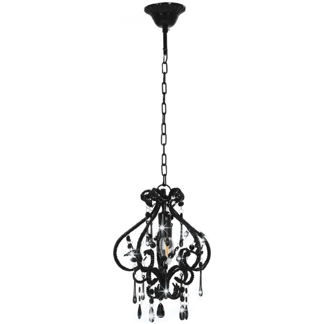 Taklampa med pärlor svart rund E14 vidaXL – bild 4