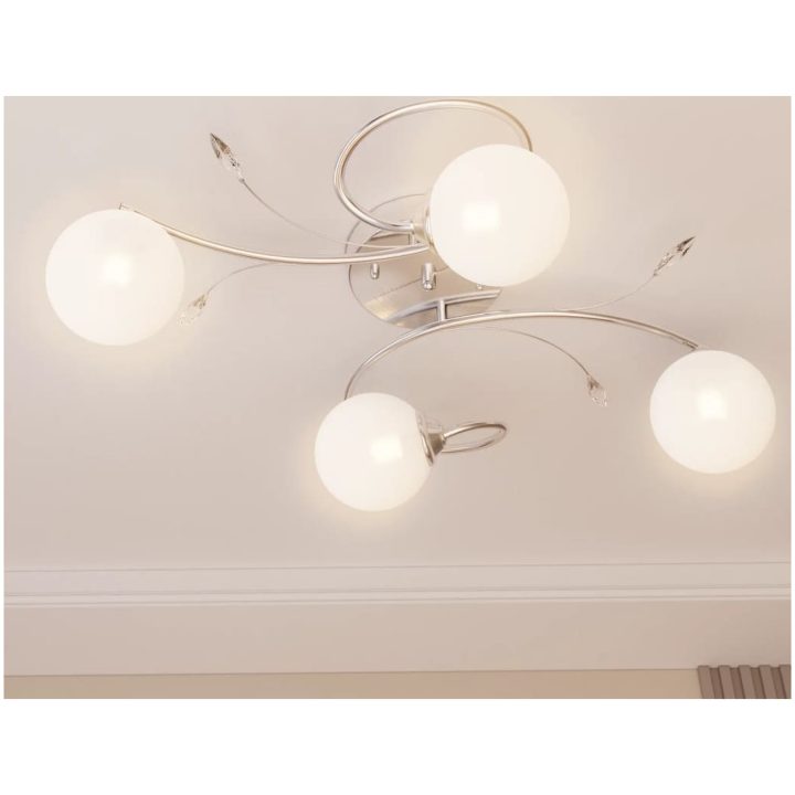 Taklampa med runda lampor för 4 G9 LED-lampor vidaXL – bild 3