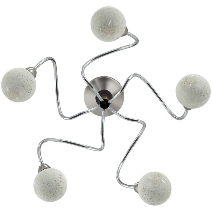 Taklampa med runda lampskärmar för 5 G9 LED-lampor vidaXL – bild 4