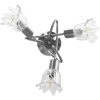 Taklampa med transparenta glasskärmar för 3 E14-lampor tulpan vidaXL – miniatyr 5