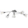 Taklampa med transparenta glasskärmar för 5 E14-lampor tulpan vidaXL – miniatyr 3