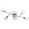 Taklampa med transparenta glasskärmar för 5 E14-lampor tulpan vidaXL – miniatyr 5