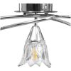 Taklampa med transparenta glasskärmar för 5 E14-lampor tulpan vidaXL – miniatyr 6