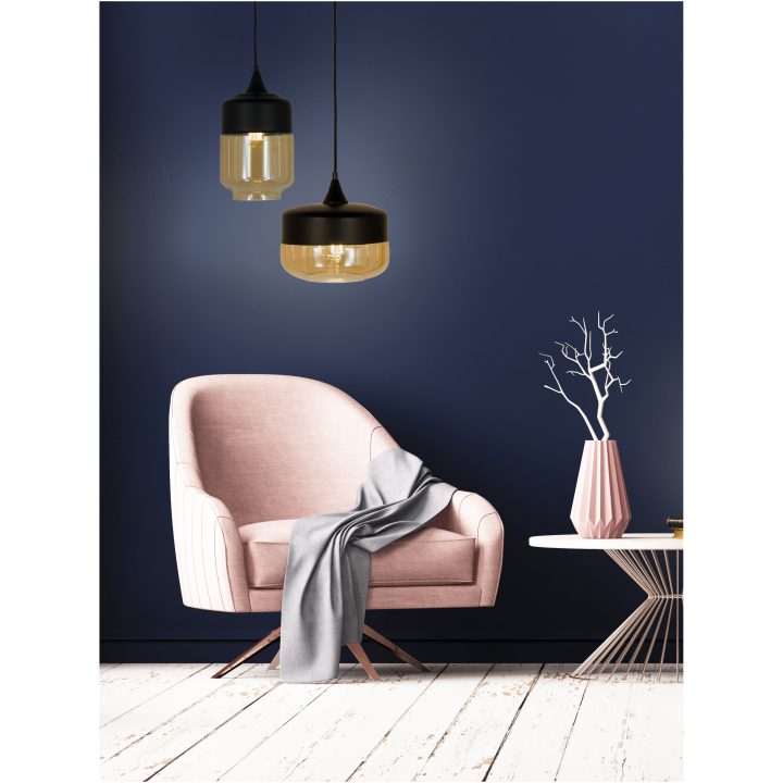 Taklampa Mitte Svart/amber ANETA HOME – bild 2