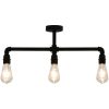 Taklampa svart 3 x E27-lampor vidaXL – miniatyr 2