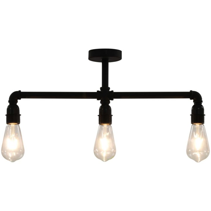 Taklampa svart 3 x E27-lampor vidaXL – bild 2