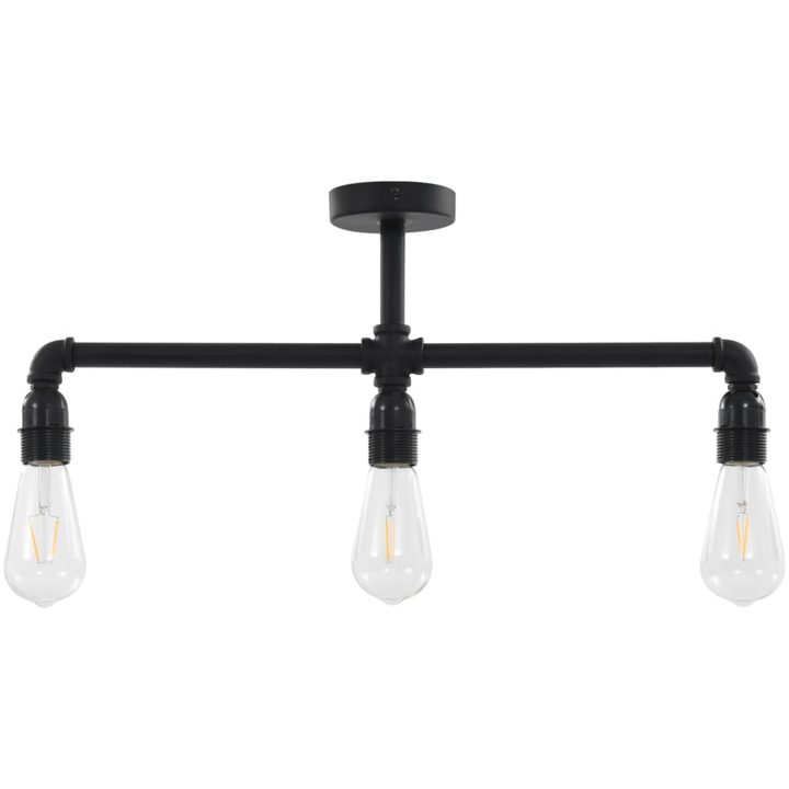 Taklampa svart 3 x E27-lampor vidaXL – bild 3