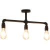 Taklampa svart 3 x E27-lampor vidaXL – miniatyr 1