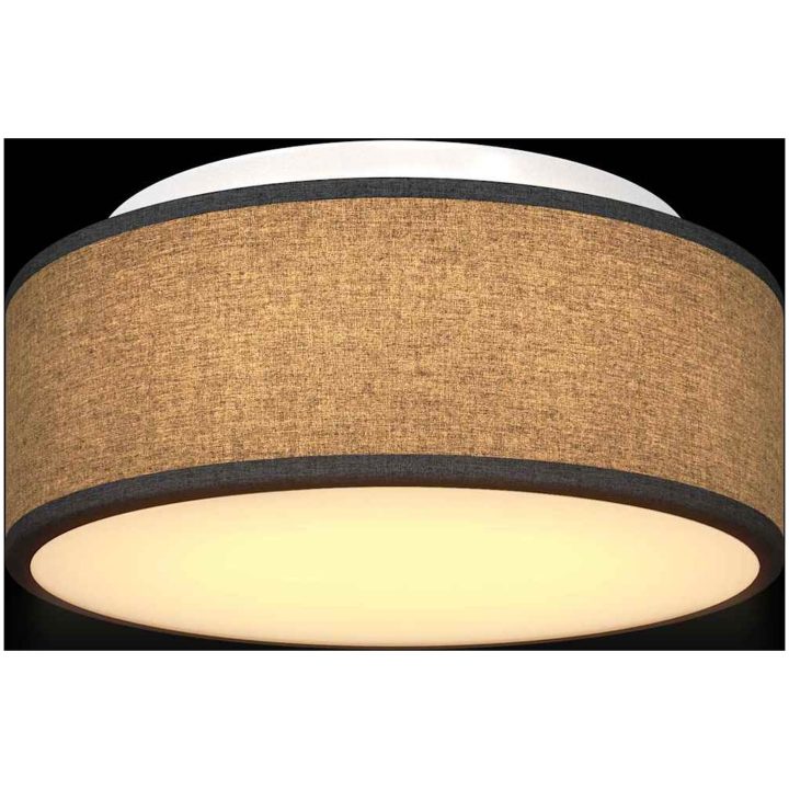 Taklampa Svart 30 cm Tyg E27 vidaXL 30 x 30 x 13.5 cm – bild 11
