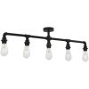 Taklampa svart 5 x E27-lampor vidaXL – miniatyr 2