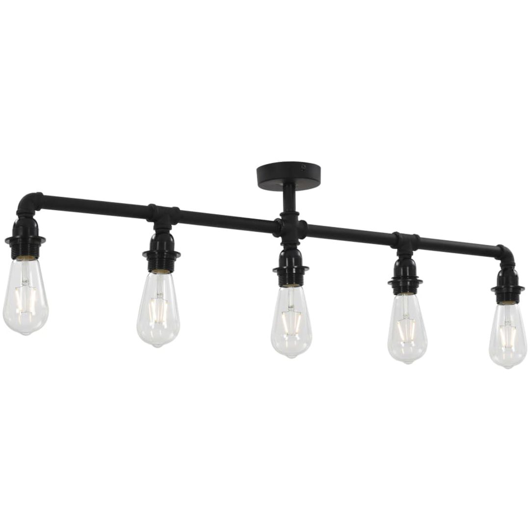 Taklampa svart 5 x E27-lampor vidaXL – bild 2