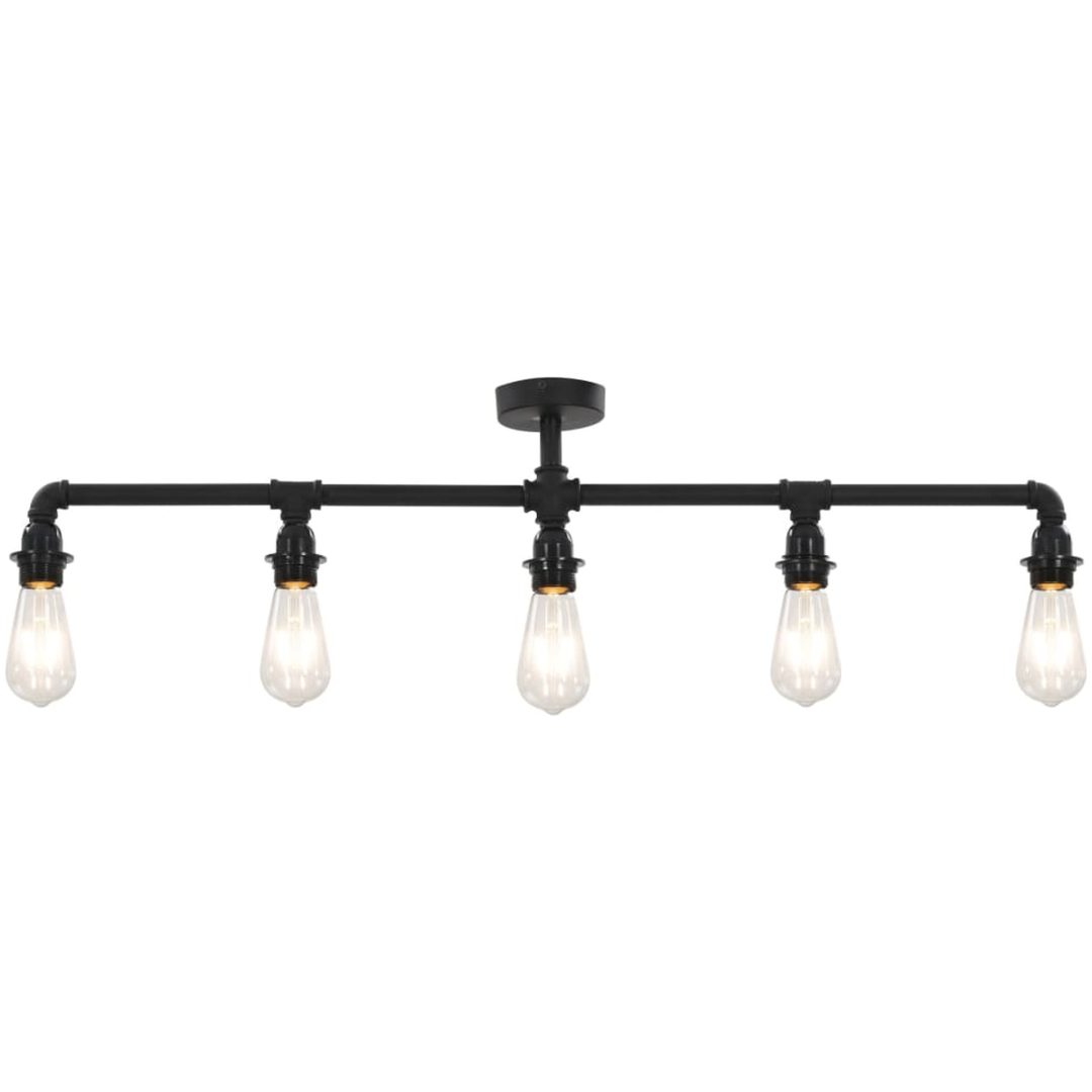 Taklampa svart 5 x E27-lampor vidaXL – bild 3