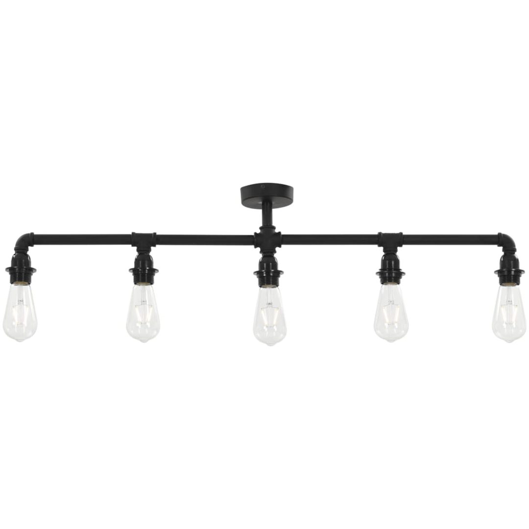 Taklampa svart 5 x E27-lampor vidaXL – bild 4