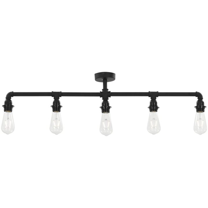 Taklampa svart 5 x E27-lampor vidaXL – bild 4
