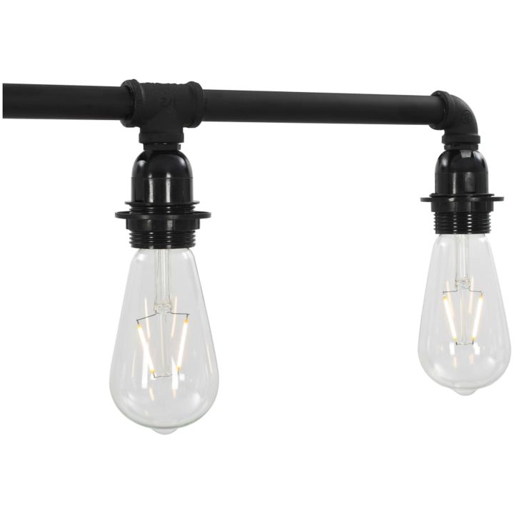 Taklampa svart 5 x E27-lampor vidaXL – bild 6