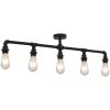 Taklampa svart 5 x E27-lampor vidaXL – miniatyr 1