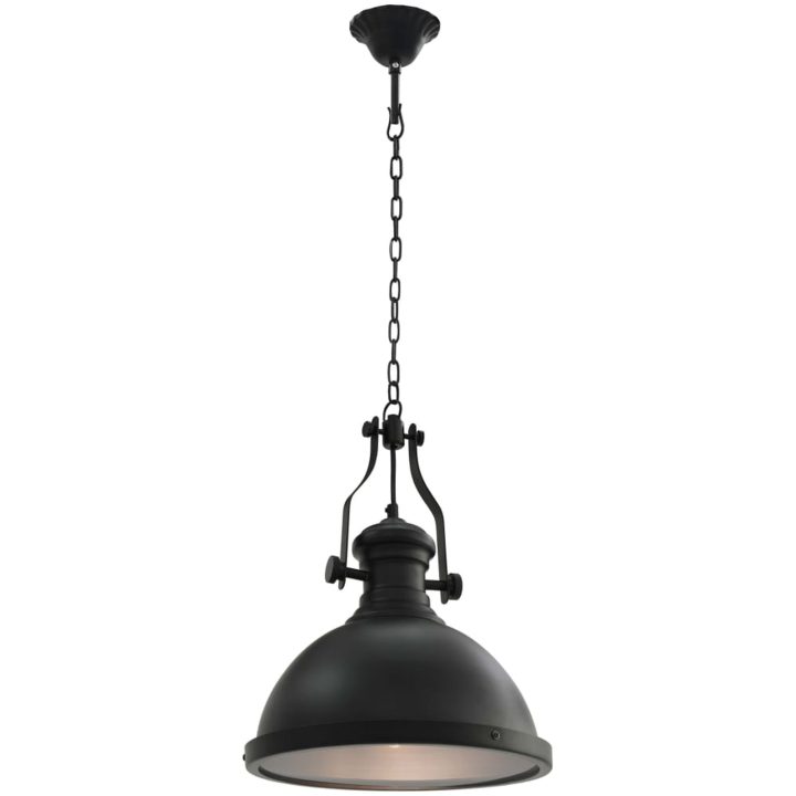 Taklampa svart rund E27 vidaXL – bild 2