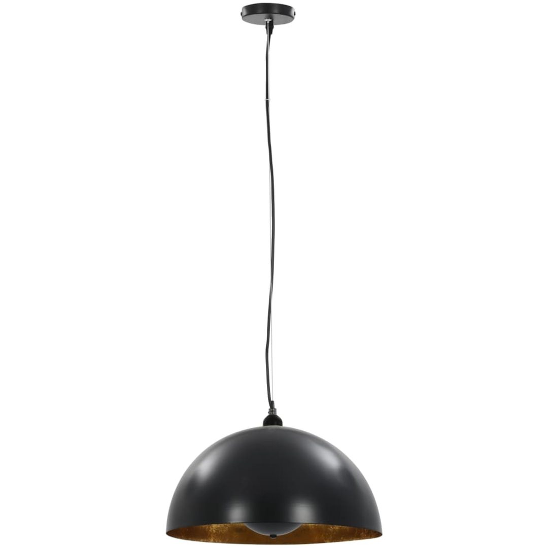Taklampor 2 st svart och guld halvrund E27 vidaXL 40 cm – bild 3