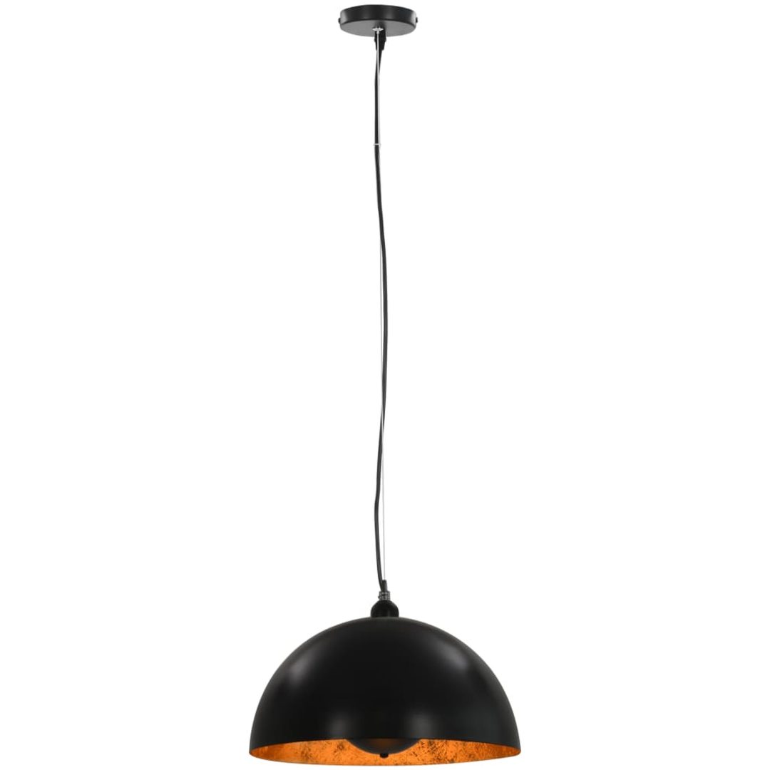 Taklampor 2 st svart och guld halvrund E27 vidaXL 40 cm – bild 4