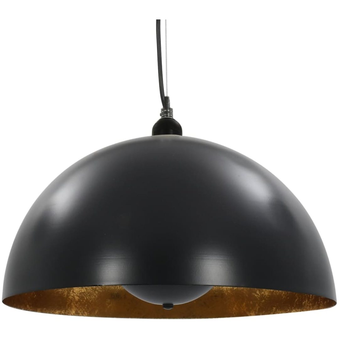 Taklampor 2 st svart och guld halvrund E27 vidaXL 40 cm – bild 5