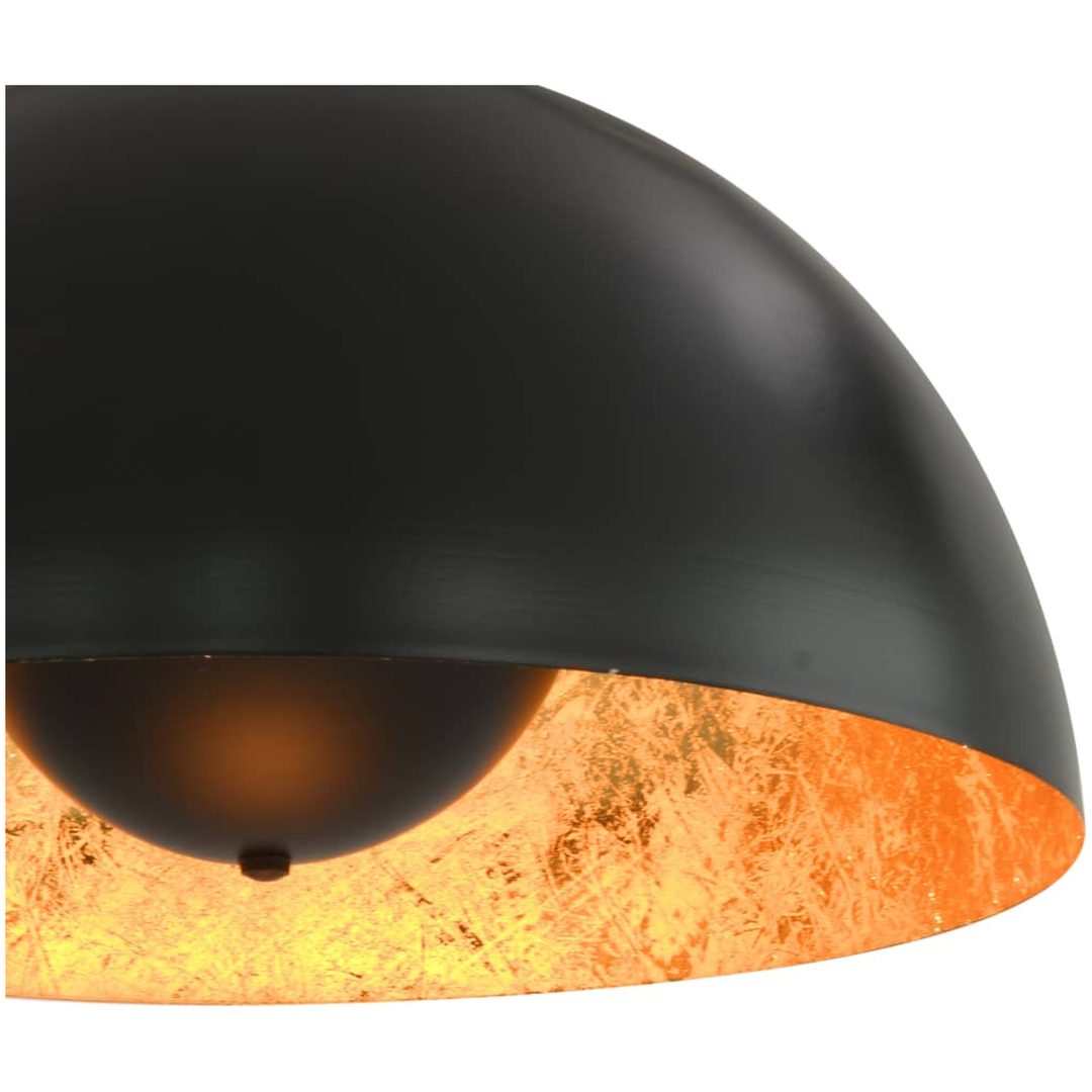 Taklampor 2 st svart och guld halvrund E27 vidaXL 40 cm – bild 8
