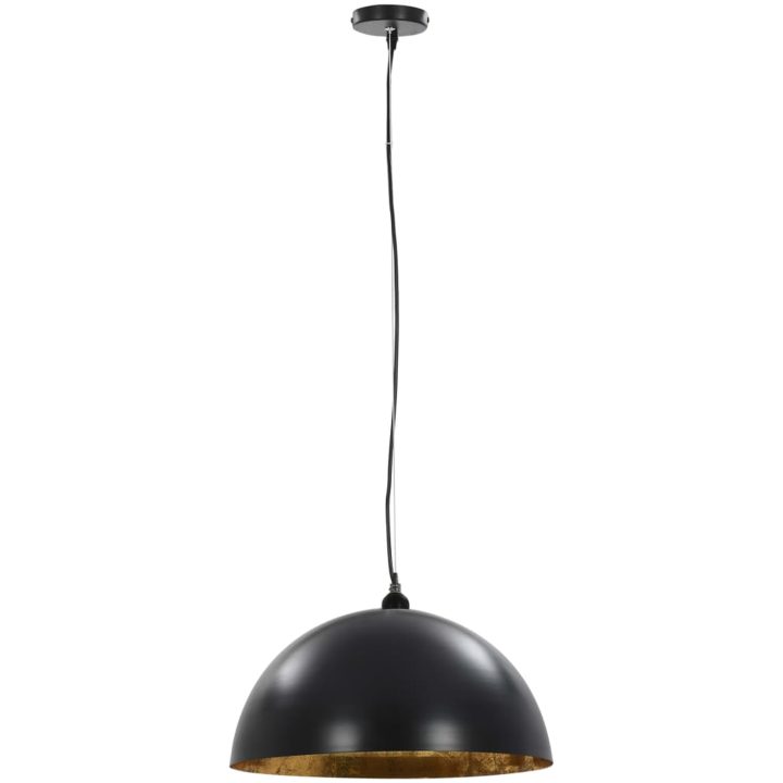 Taklampor 2 st svart och guld halvrunda 50 cm E27 vidaXL 50 cm – bild 3