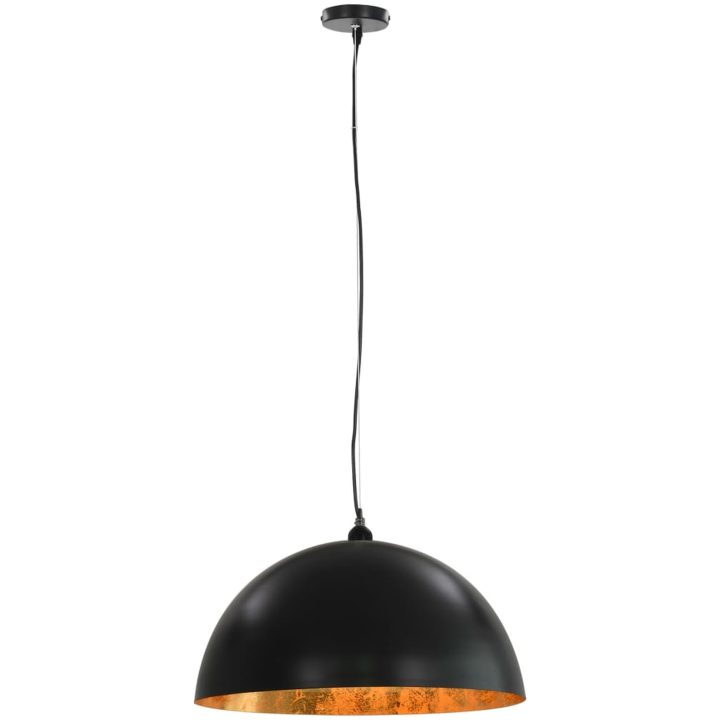 Taklampor 2 st svart och guld halvrunda 50 cm E27 vidaXL 50 cm – bild 4