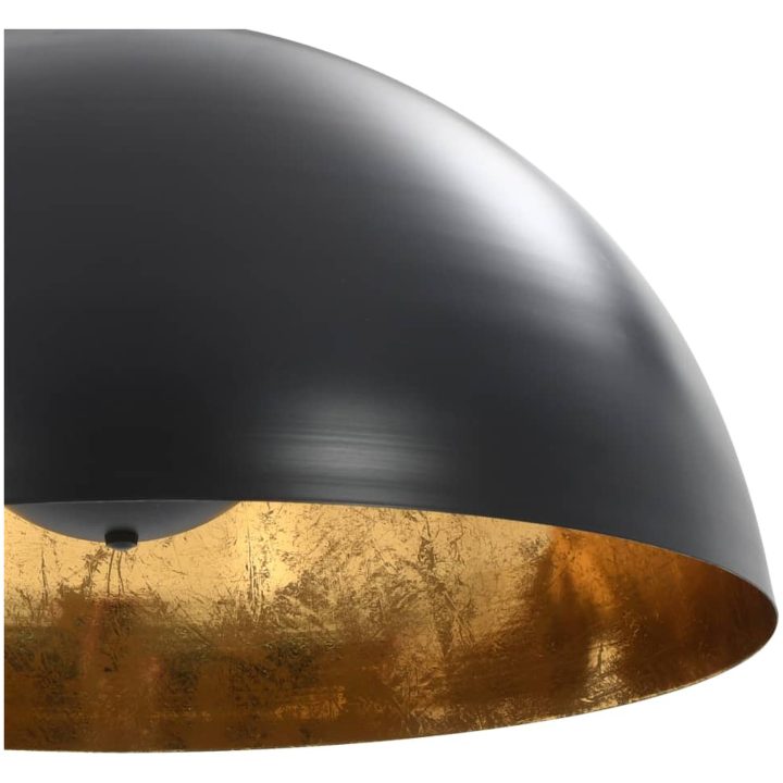 Taklampor 2 st svart och guld halvrunda 50 cm E27 vidaXL 50 cm – bild 7