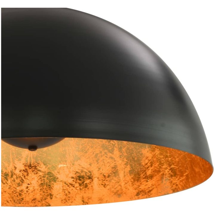 Taklampor 2 st svart och guld halvrunda 50 cm E27 vidaXL 50 cm – bild 8