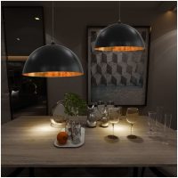 Taklampor 2 st svart och guld halvrunda 50 cm E27 vidaXL