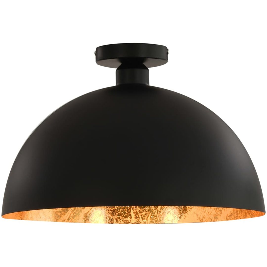 Taklampor 2 st svart och guld halvrunda E27 vidaXL – bild 4