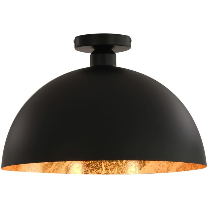 Taklampor 2 st svart och guld halvrunda E27 vidaXL – bild 4
