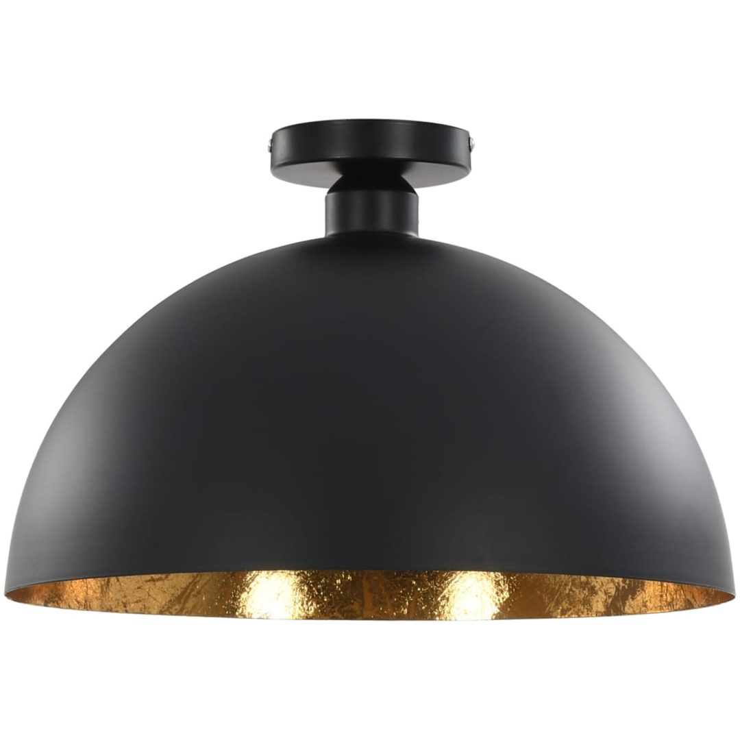 Taklampor 2 st svart och guld halvrunda E27 vidaXL – bild 8
