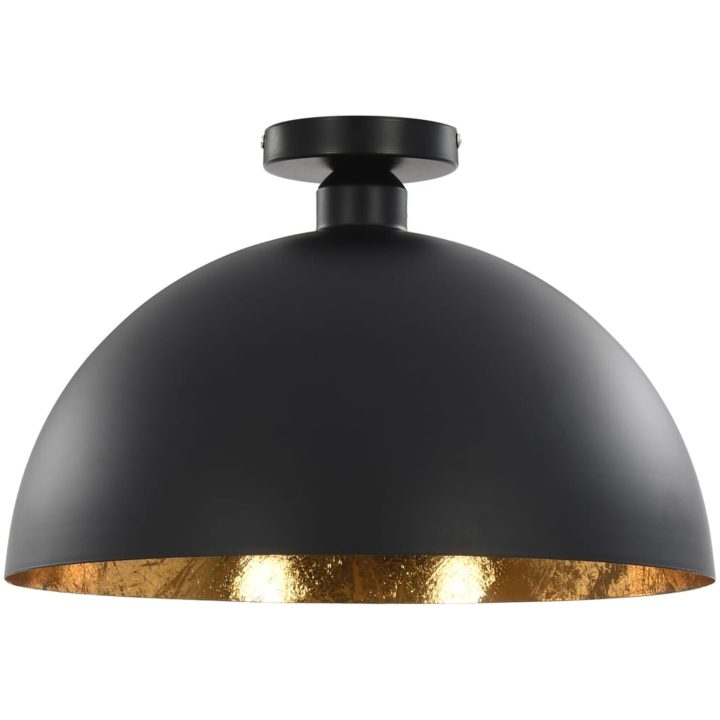 Taklampor 2 st svart och guld halvrunda E27 vidaXL – bild 8