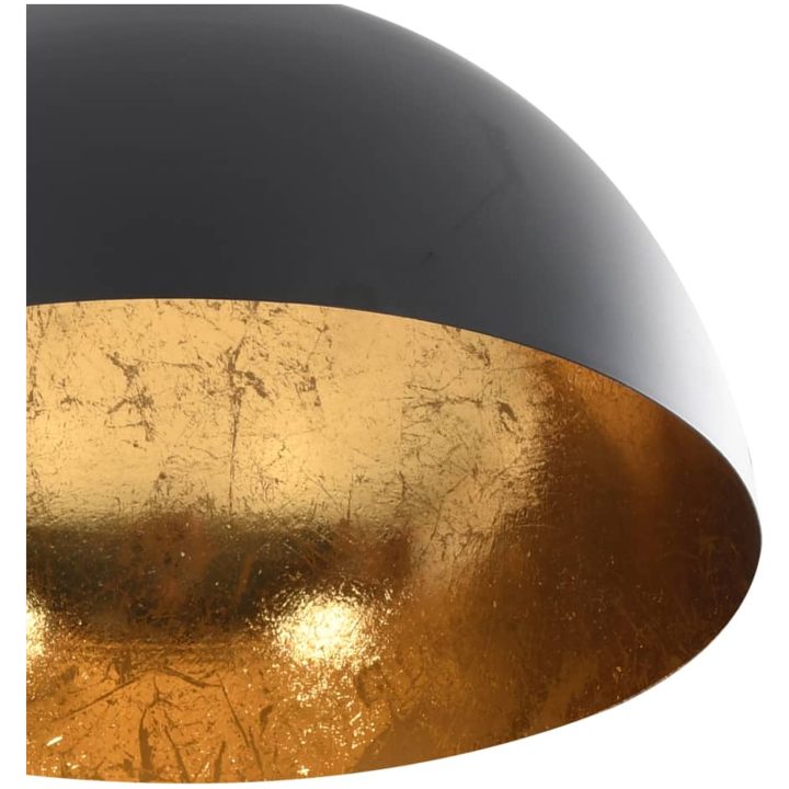 Taklampor 2 st svart och guld halvrunda E27 vidaXL – bild 9
