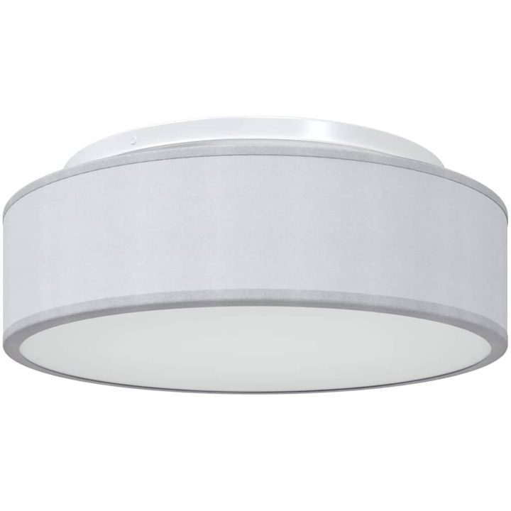 Taklampor Flush Mount Grå 38 cm Tyg E27 vidaXL 38 x 38 x 13.5 cm – bild 2